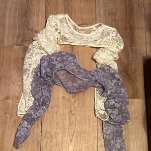 Two beautiful pairs of lace sleeves